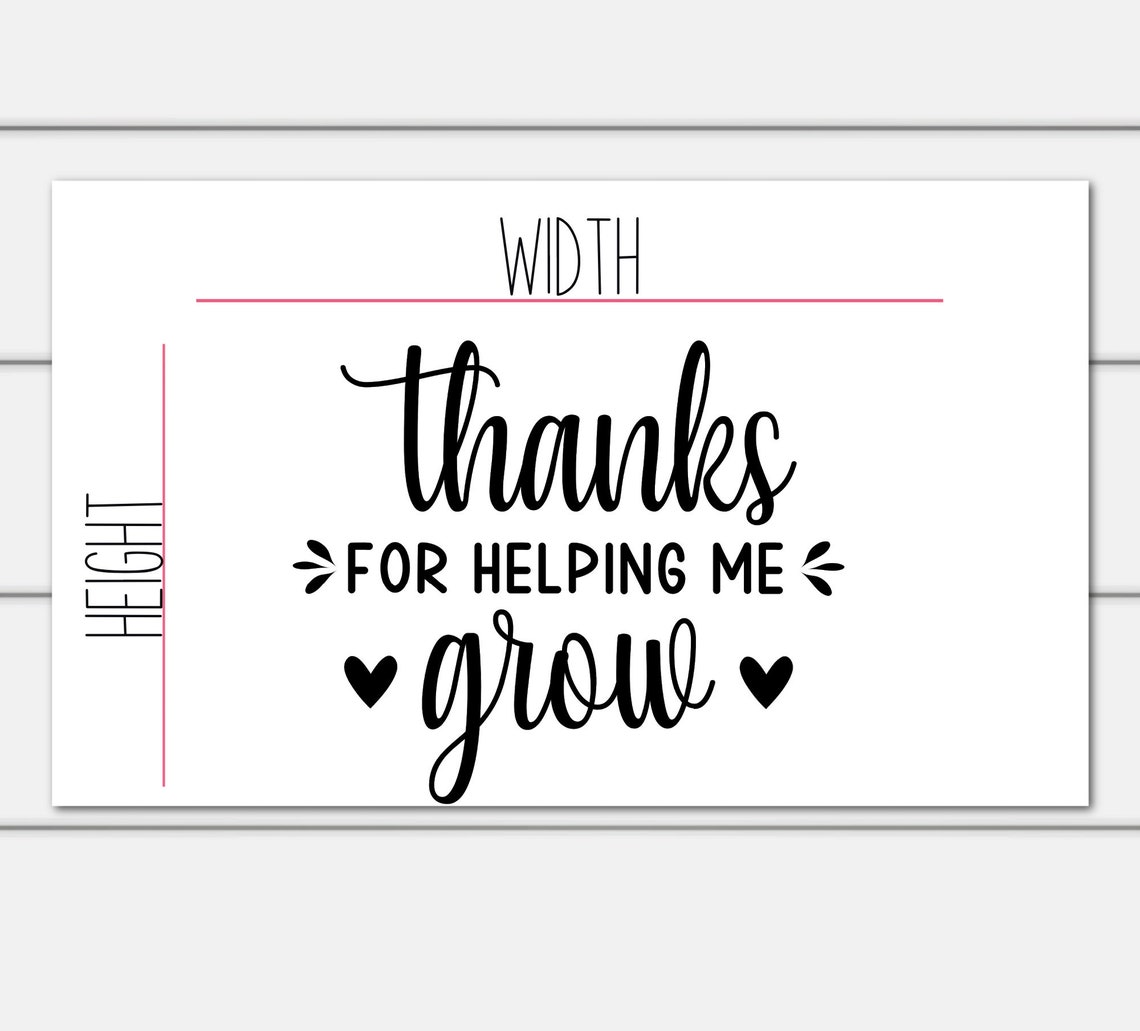 thank you for helping me grow decal