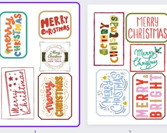Printable Christmas Gift Tags - Etsy
