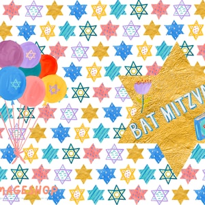 Wydrukowana karta Bat Micwy - plik cyfrowy, nieograniczone możliwości wykorzystania, micwa, miłość, 13 lat, dorastanie, żydowskie uroczystości