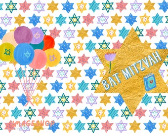 Printable Bat Mitzvah Card Digital - Il 340x270.3891034458 J937 