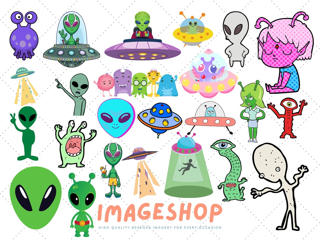 Aliens Ufo’s Extraterrestrials Clip Art, Downloadable Digital Images ...