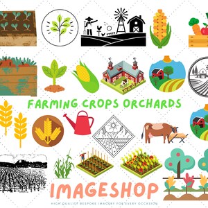 Farming Crops Orchards Clip Art, Immagini digitali scaricabili, Immagini stampabili, Grafica, artigianato, Stampabili, Riviste, Album di ritagli, carino, dolce