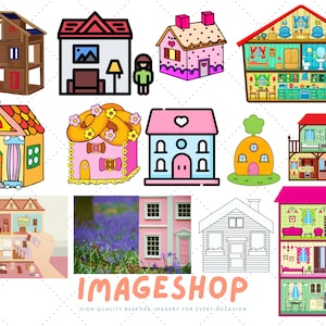 Jouets maison de poupée, Téléchargement numérique, Images imprimables, PNG, images, artisanat, Journaux, Scrapbooks