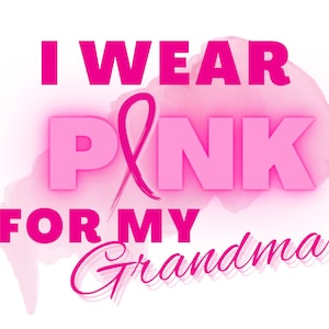 Breast Cancer Awareness Sublimation | Pink Ribbon | Waterslide | Glass Tshirt Sublimation Design | Digital Download | pdf png files