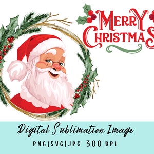 Merry Christmas png, Father Christmas png, Christmas digital download, Christmas Santa, sublimation, Merry Christmas png, sublimation