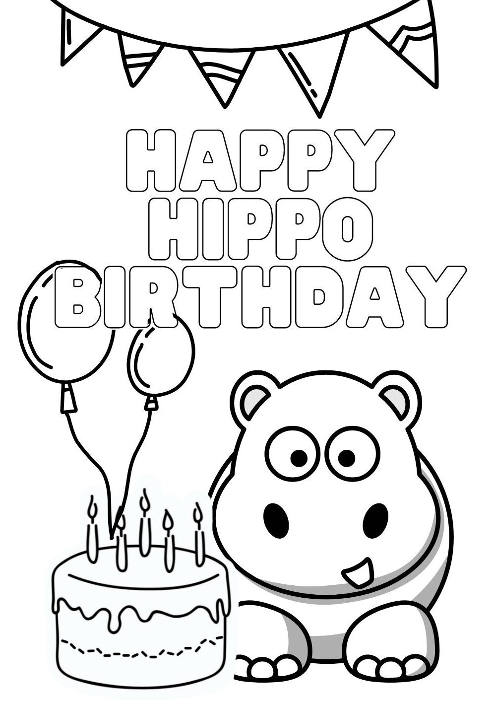 Birthday Card Happy Birthday Colour in Card Instant - Etsy