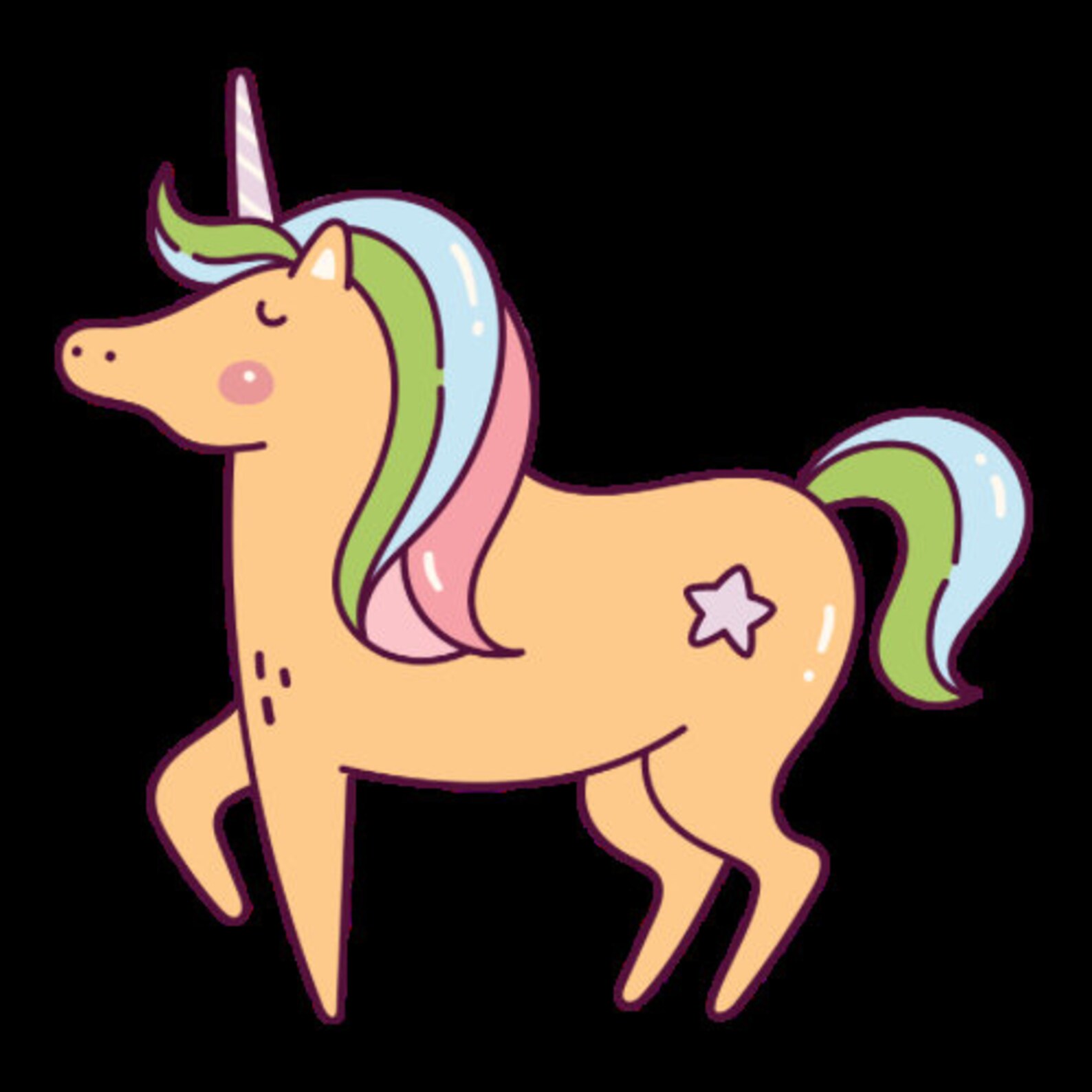 Peach Tea Unicorn Svg Png Clipart PDF Peach Tone Unicorn Cut - Etsy Australia