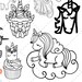 Unicorn Outline Black Line Svg Unicorn Png Clipart PDF, Unicorn Clipart ...