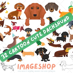 Dachshunds  Clip Art, Downloadable Digital Images, Printable images, Graphic, craft, Printables, Journals, Scrapbooks, cute,sweet