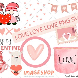 Love Clip Art svg png, Love Image Bundle, Valentine’s Day png svg, Love sublimation, Love svg, Cricut files, instant download