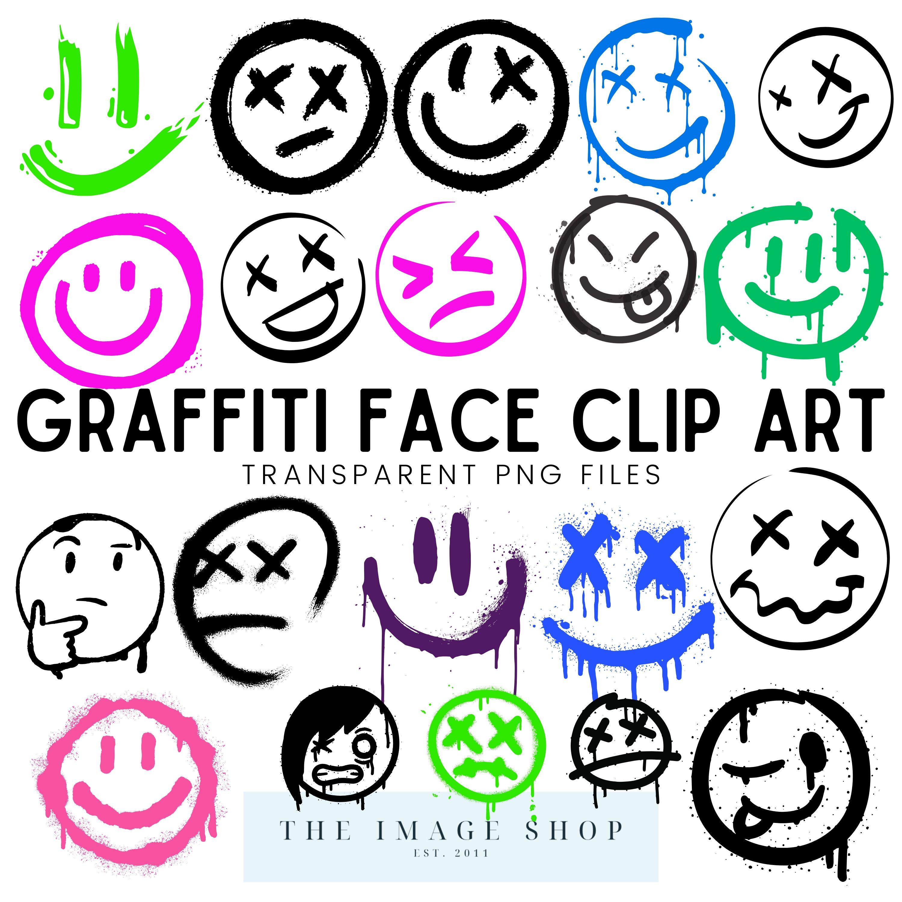 Smiley face graffiti - Etsy 日本