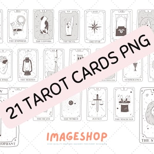 Cartas del Tarot PNG Tarot dibujado a mano png Paquete de imágenes, Ilustraciones, Clipart, Imágenes imprimibles, pegatinas digitales, vectores, monótono