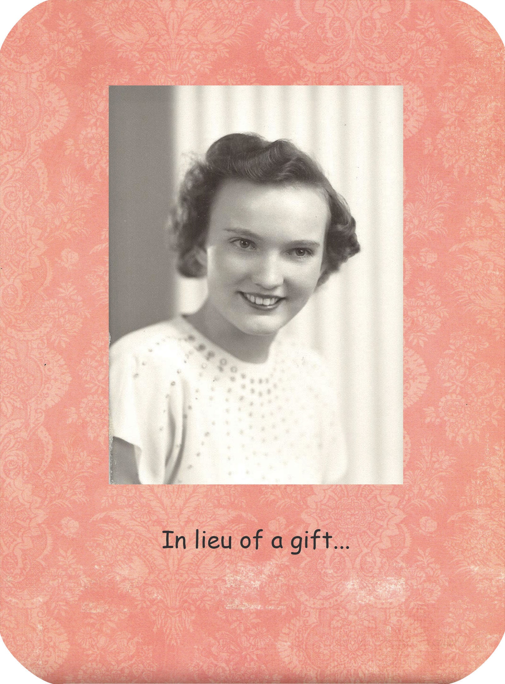 In Lieu of a Gift.... Birthday Card Funny Card Gift Etsy