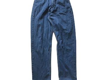 Vintage LL Bean 90's Jeans Mom Jeans High Waist Tapered Leg Sz 16 Tall