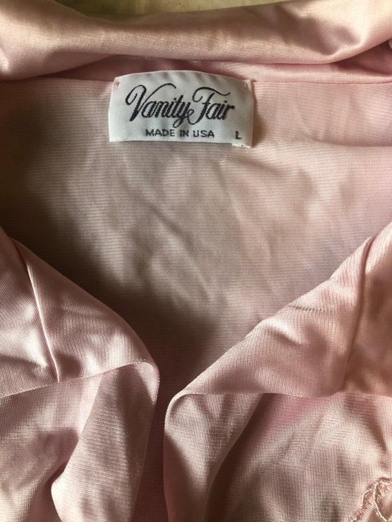 Vanity Fair Pale Pink Button front Robe - image 3