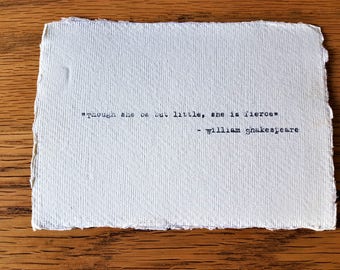 William Shakespeare inspirational quote hand typed on antique typewriter gift girlfriend boyfriend husband wife wedding present birthday