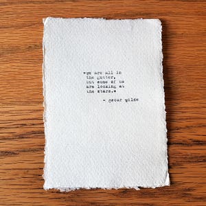 Oscar Wilde Inspirational Quote Hand Typed on Antique Typewriter Gift ...