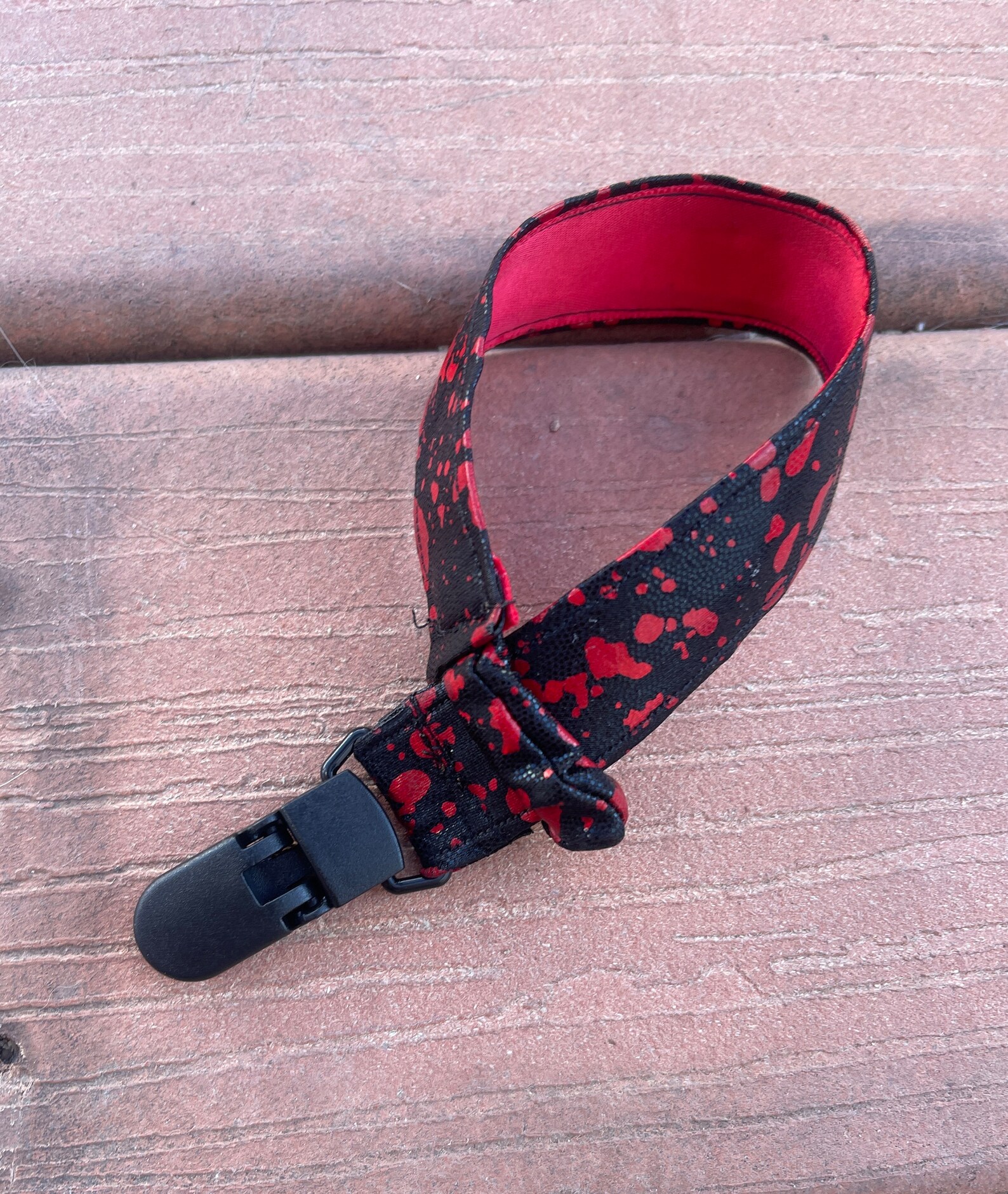 Gothic Blood Splatter Pacifier Clip With Red Background - Etsy