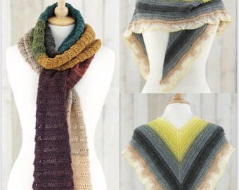 Sirdar 8083, padrão de lenço DK, padrão de envoltório DK