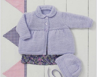 Sirdar 4897, padrão de tricô Baby Chunky, padrão Baby Cardigan, download instantâneo de pdf