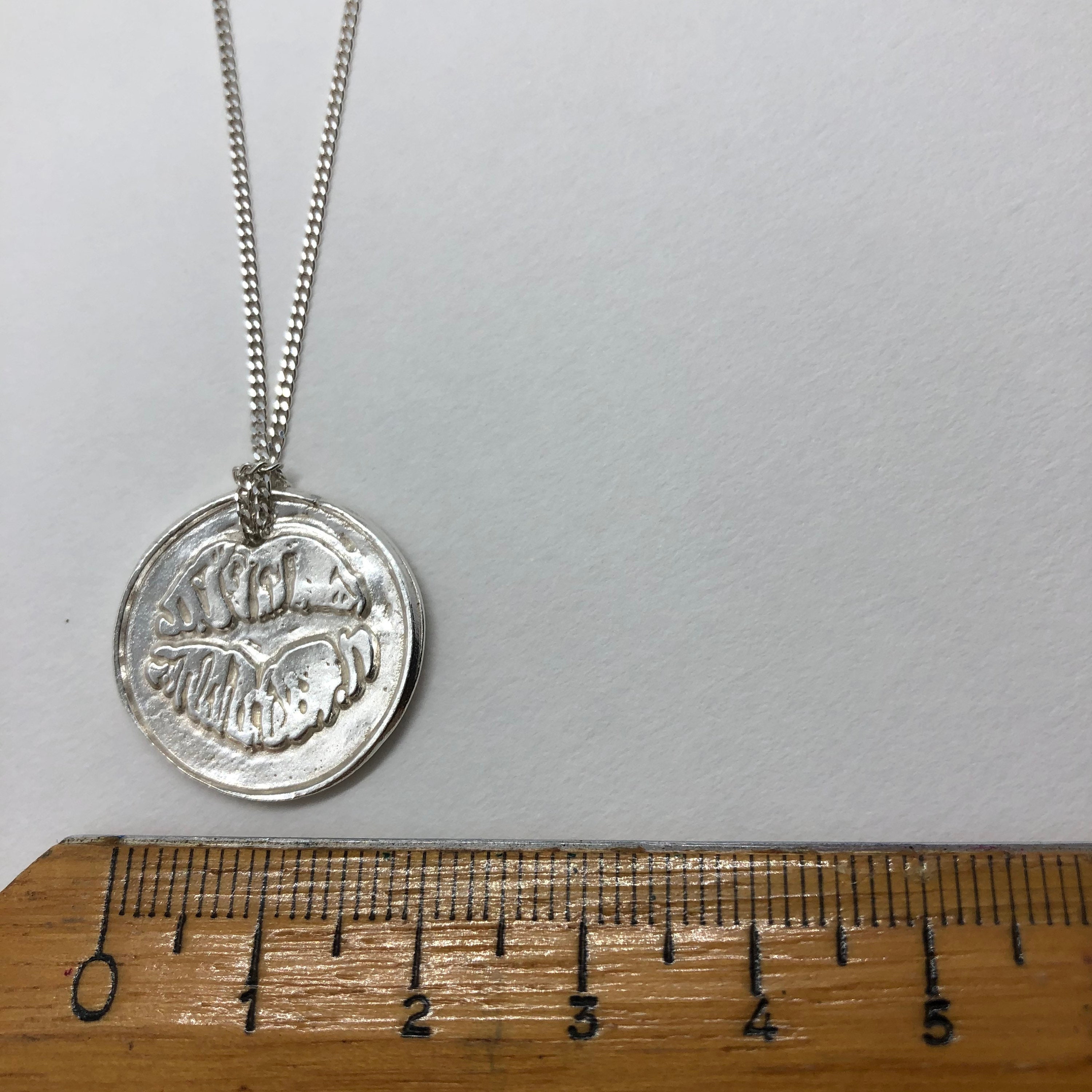 Silver kiss talisman pendant send a little love romantic Etsy