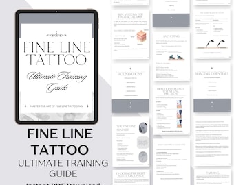 Fine Line Tattoo Ultimate Training Guide | PDF Course, Flash Practice