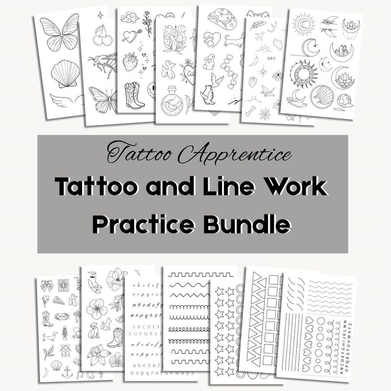 Tattooing Practice Sheets - Etsy