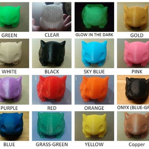 Free US Shipping - Various Colors - Bulbasaur planter 3D printed Pokemon high resolution pot holder