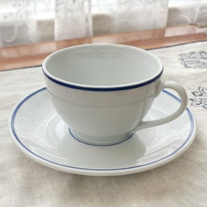 Apilco Traditional Blue Cup And Saucer Perfect & Classic!