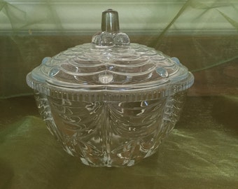 Vintage Clear Glass Candy Dish