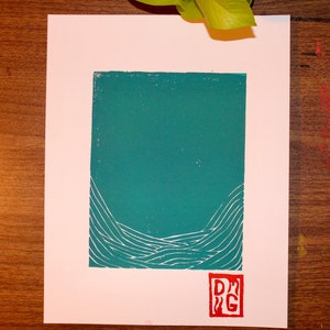 Tempest (handmade linocut print)