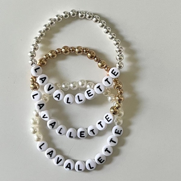 Personalized Jersey Shore Town Bracelet