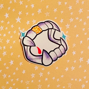 Bite Me - Vampire Teeth vinyl sticker (je krijgt TWEE stickers!)