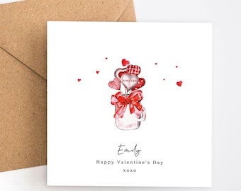 Personalised Valentines day, Anniversary,  Birthday card, husband cards, boyfriend