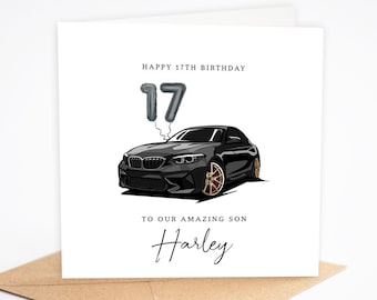 Personalised 17th Birthday Card I Milestone Card I Happy Birthday card