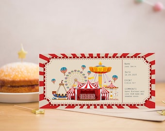 CIRCUS ticket, Birthday gift, Anniversary present, Valentines Day, Boarding card, Tickets, Christmas Present, Kids present