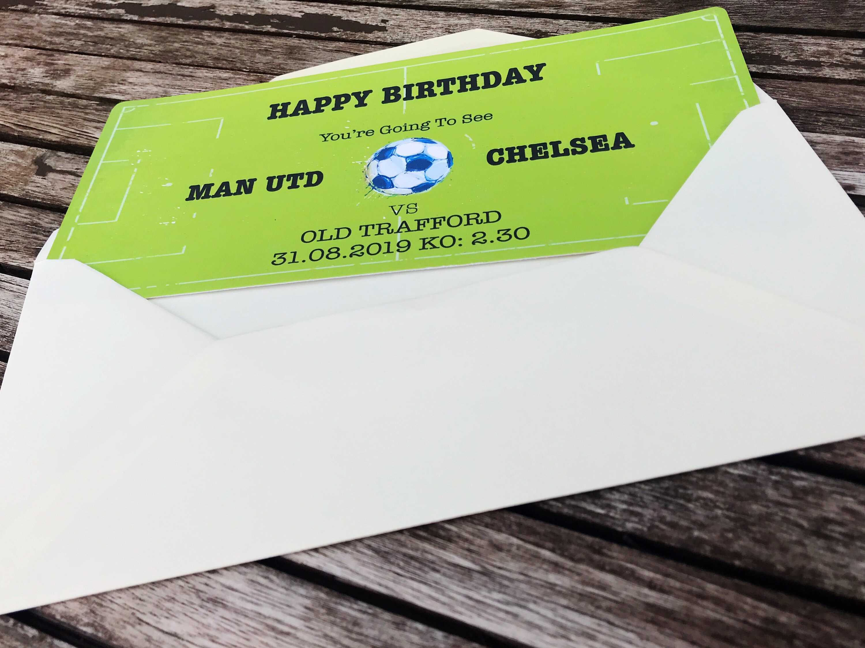 Surprise Gift Football match ticket Ticket Templates Etsy