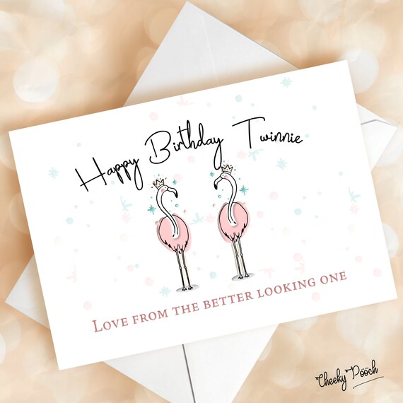 Carte Flamingo Anniversaire Jumeau Carte Pour Jumeau Etsy Carte Flamingo Anniversaire Jumeau Carte Pour Jumeau Etsy