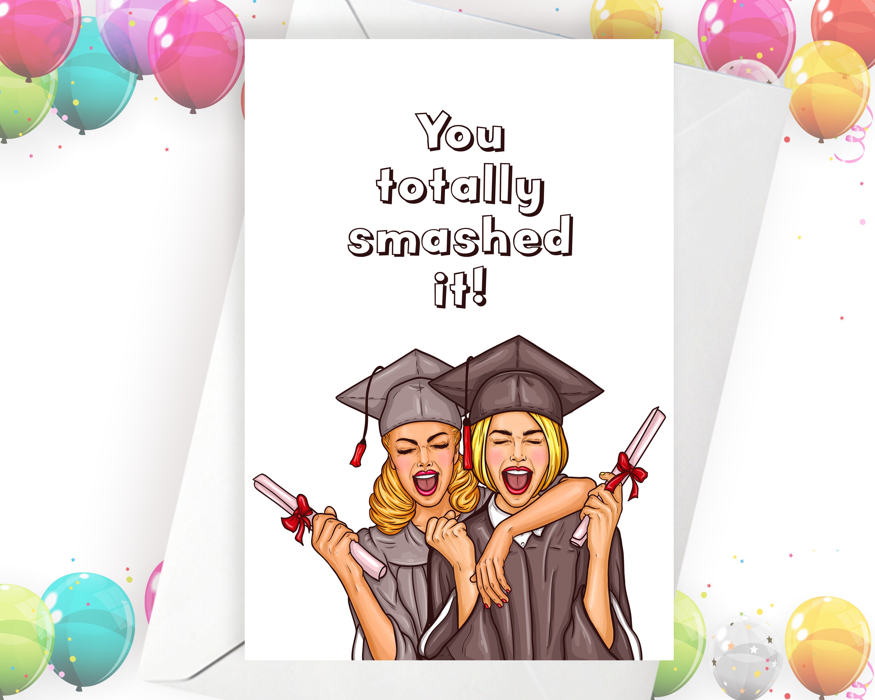 Funny Graduation University School Greeting Card Funny Passed Test Gifts 