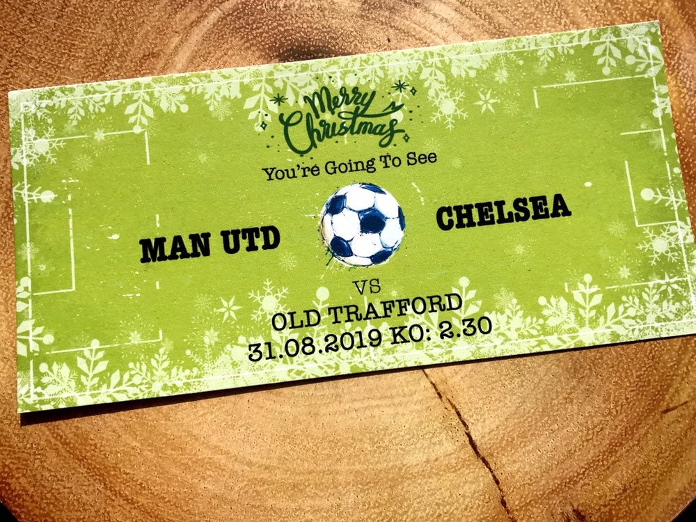 Christmas Surprise Gift Football Ticket Football Match Fake | Etsy UK