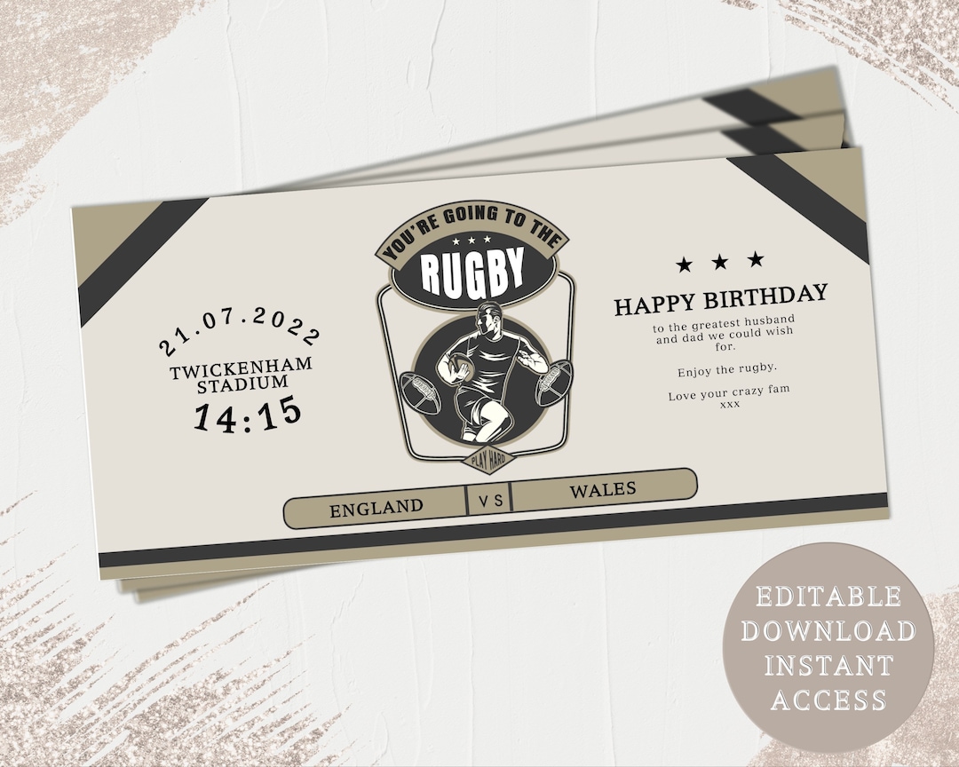 Rugby Ticket, Rugby Union, Rugby League, Tri Nations, World Cup, Super