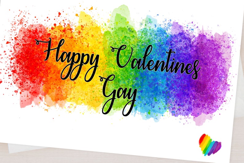 Valentines Day Card Happy Valentines Gay Valentines card for | Etsy