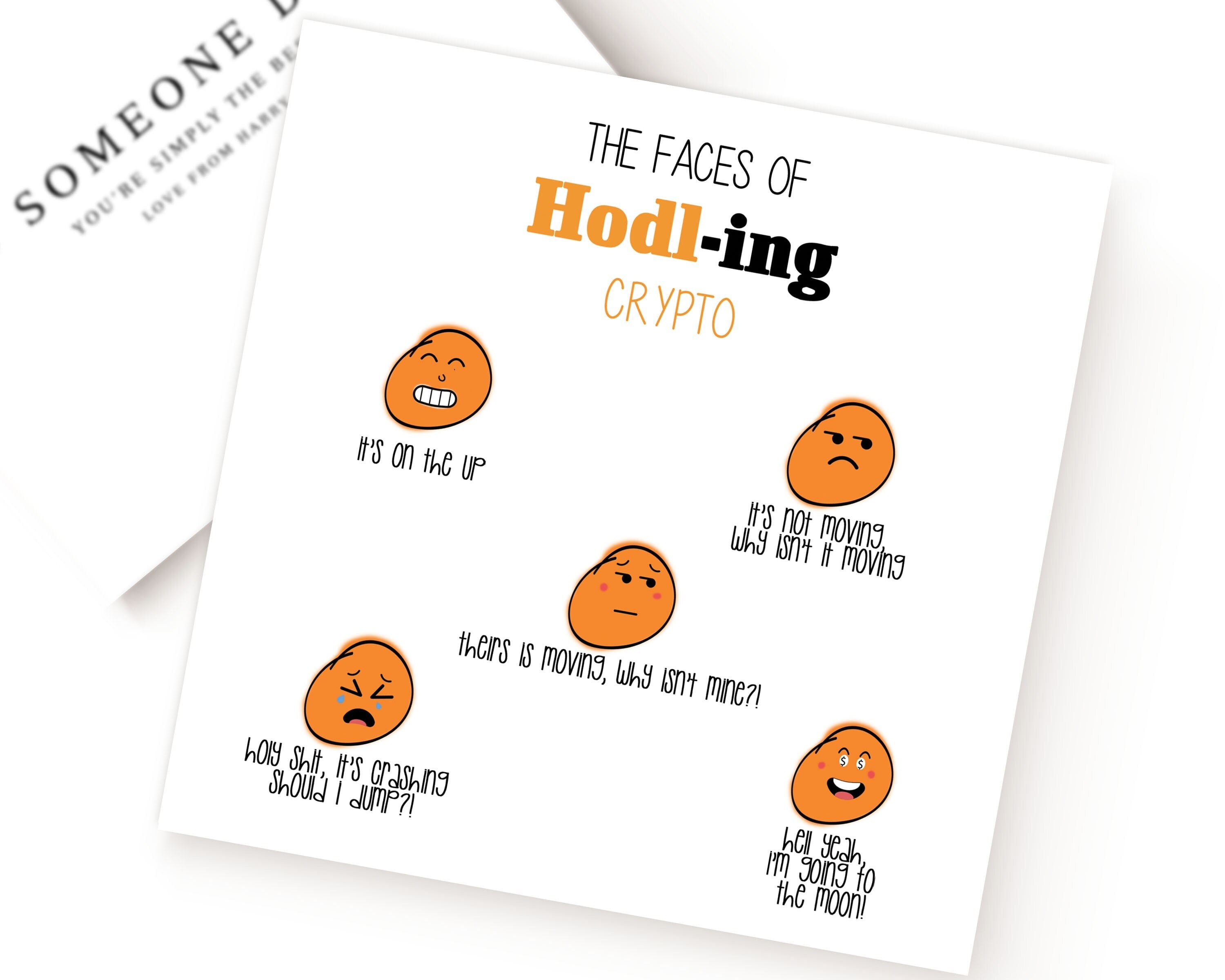 Bitcoin, Crypto Currency, the the Moon, Card for Investors, Birthday Card,  Funny Cards, HODL - Etsy