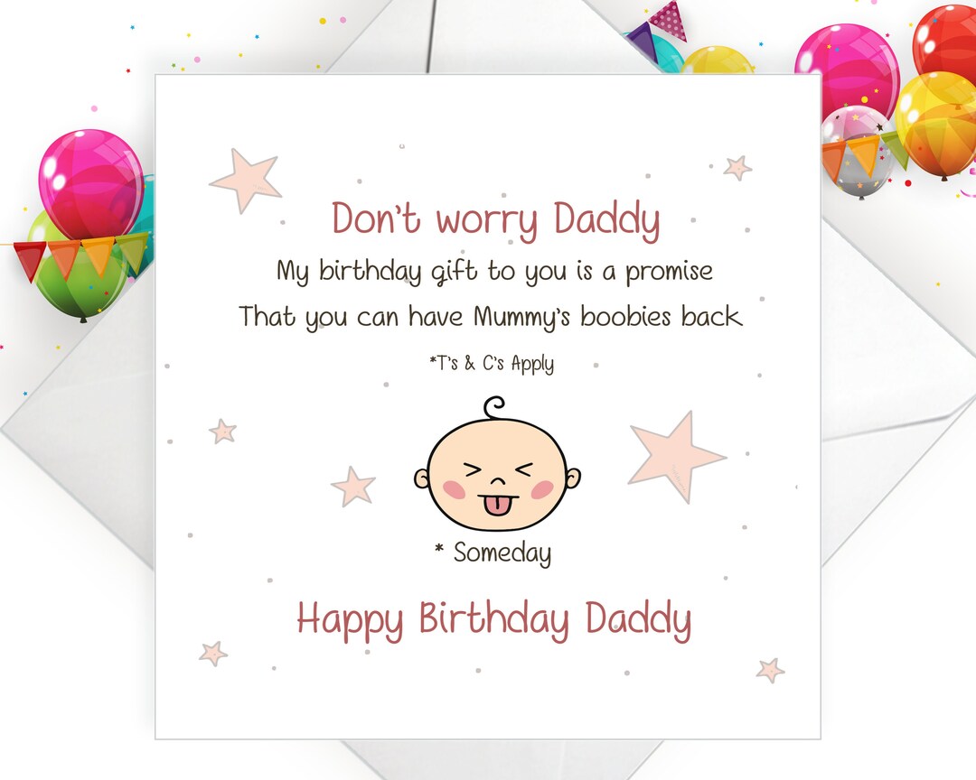Baby Daddy Birthday Card Printable Cards