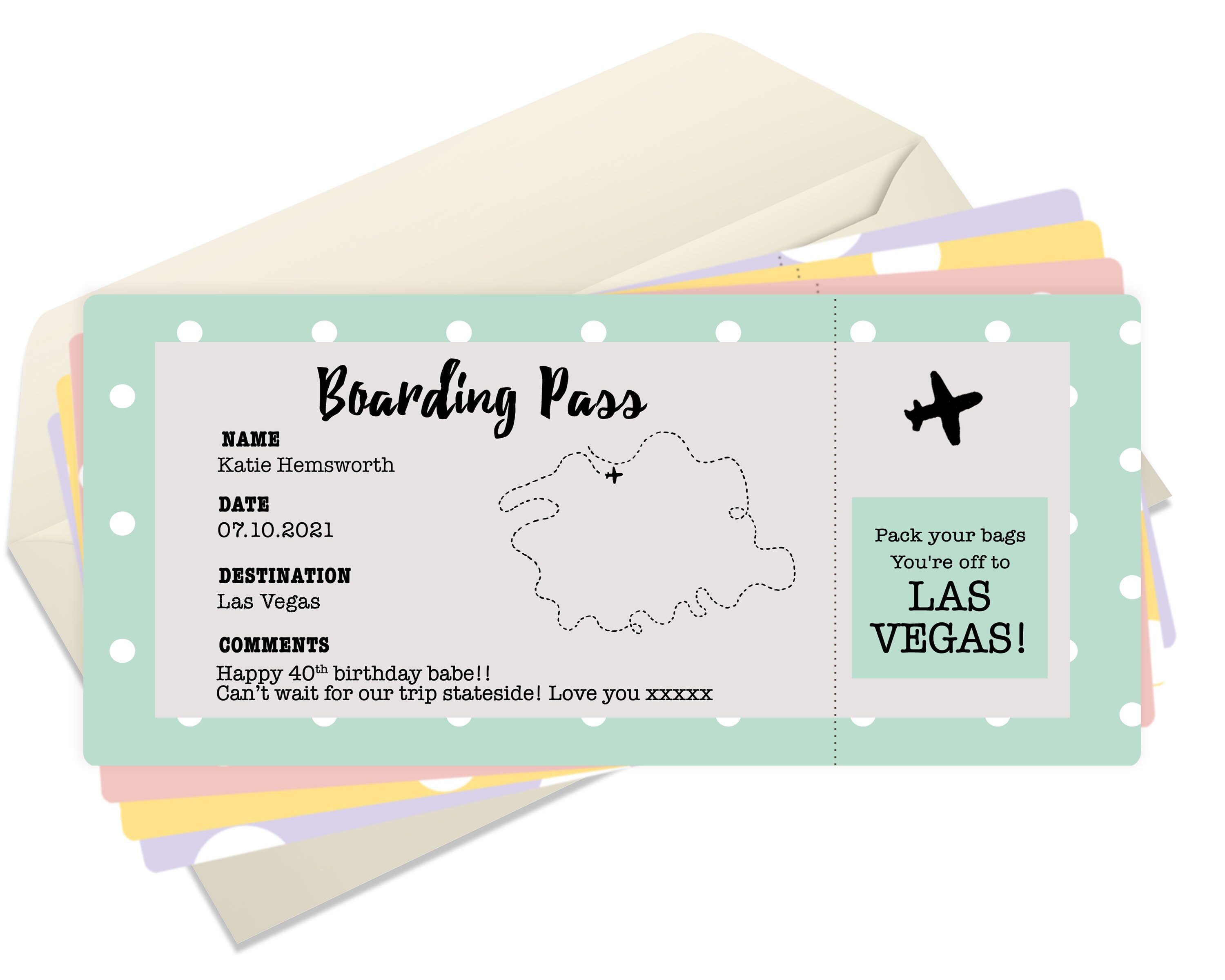 Bordkarte Überraschungsreise druckbare Bordkarte - Etsy