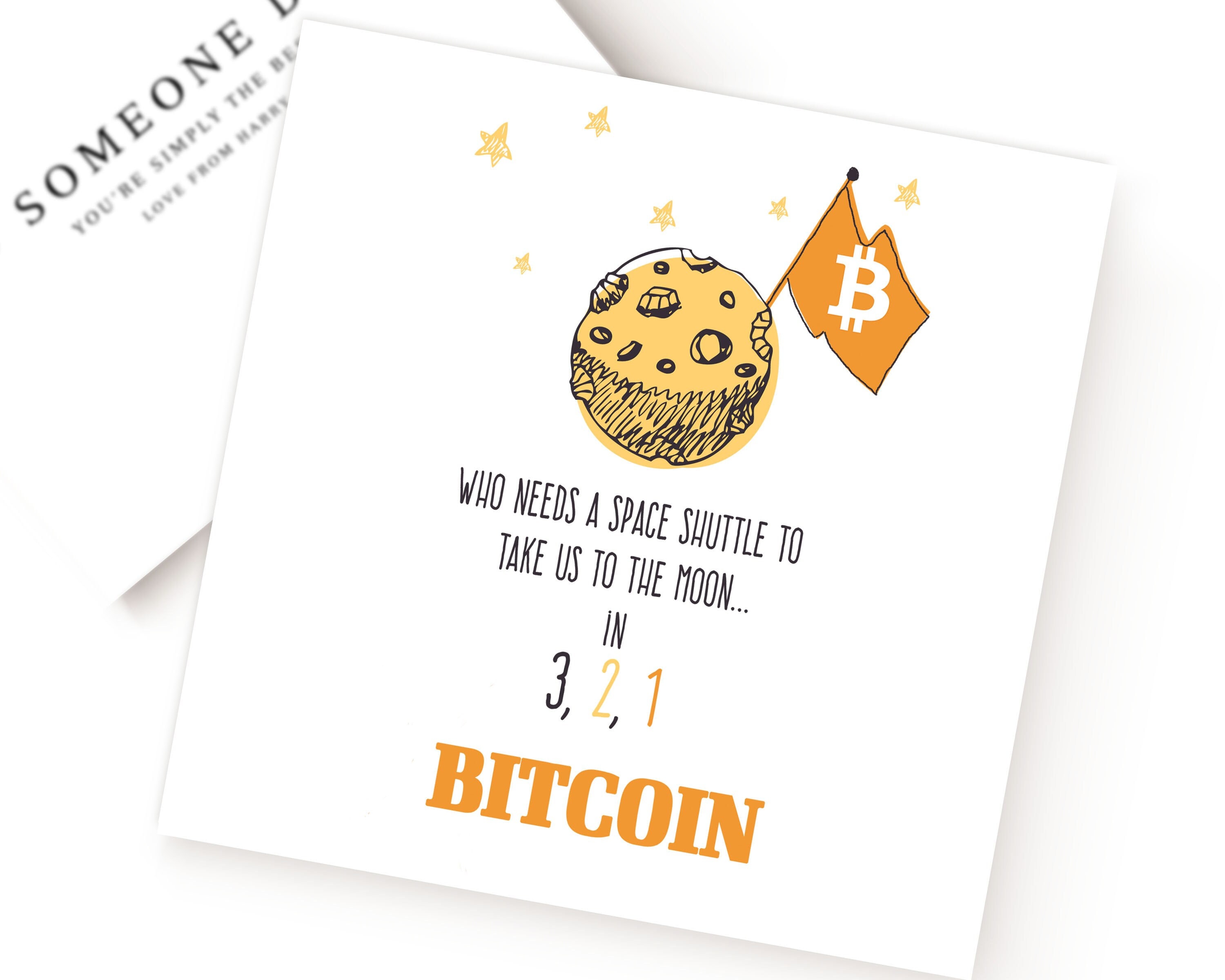 Bitcoin, Crypto Currency, the the Moon, Card for Investors, Birthday Card,  Funny Cards - Etsy