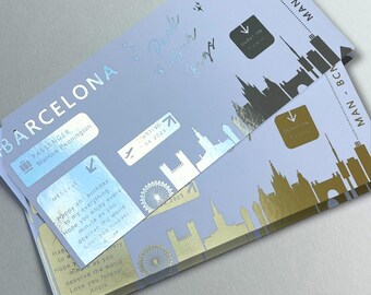 Foiled and Personalised Barcelona Surprise Gift Reveal - Available in a variety of colours