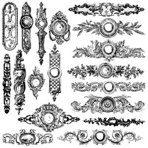 Iron Orchid Designs "BACKPLATES" 12"×12" DECOR STAMP