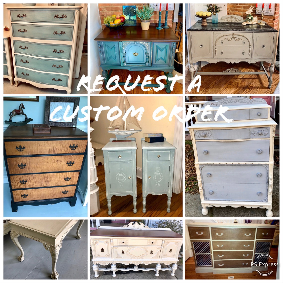 Custom Painted Solid Wood Furniture Custom Order Listing Etsy