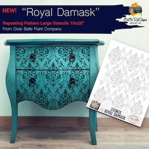 Royal Damask Large Stencil 16x20
